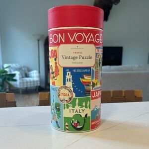 Bon Voyage Travel Vintage 1000 Piece Puzzle